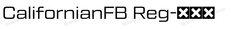 CalifornianFB Reg字体转换